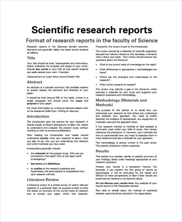 scientific research paper template