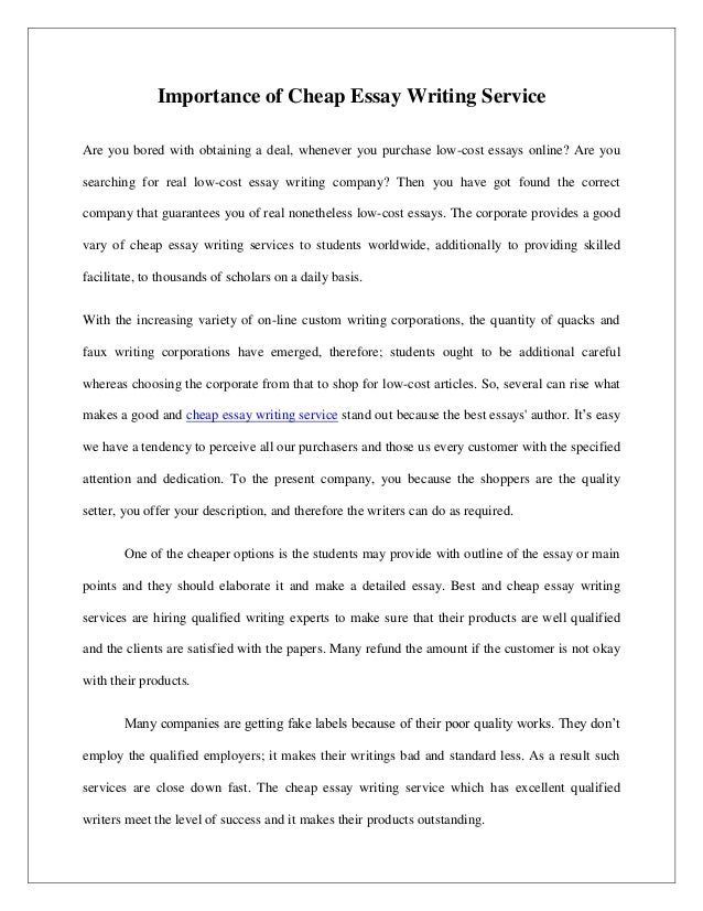 Cheap essay service