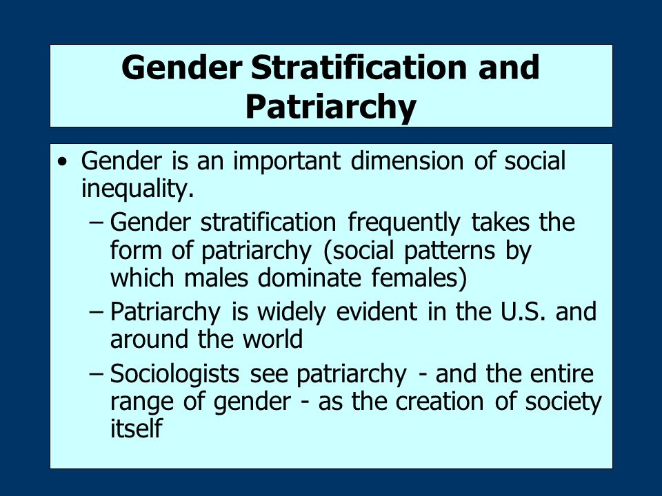 Gender stratification essay