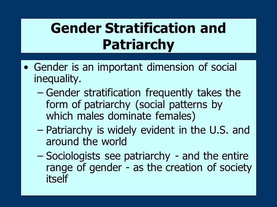 🎉 Gender Stratification Gender Inequality 2019 03 05