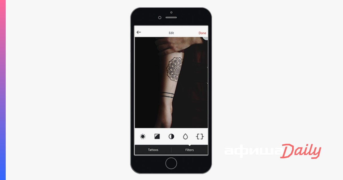 Приложение для татуировок на фото наложения