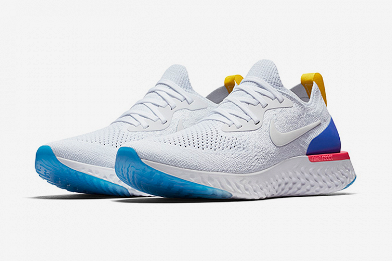 Nike epic react white blue pink best sale