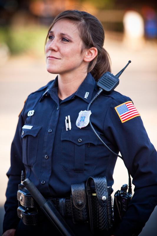 400. She is a police officer. 