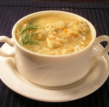 Рецепт Куриный суп с рисом и укропом