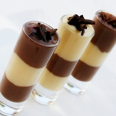 Рецепт Шоколадно-ванильный пудинг