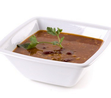 Рецепт Суп-пюре из черной фасоли и кориандра