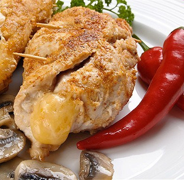 Рецепт Куриные котлеты с грибами и сыром