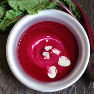 Рецепт Холодный свекольный крем-суп с горгонзолой
