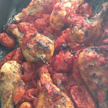 Рецепт Курица, запеченная с томатами