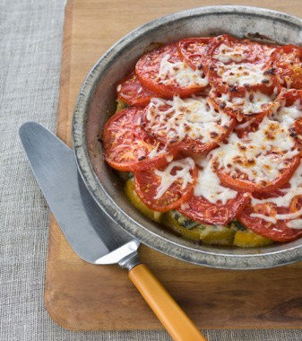 Рецепт Свинина запеченная под шубой из перцев и помидор