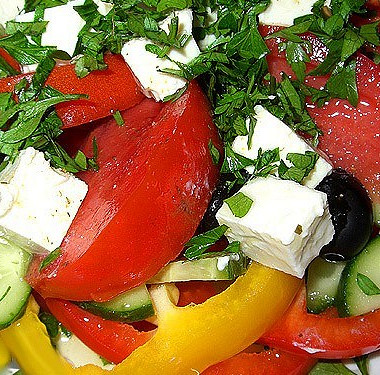 Рецепт Классический греческий салат (Horiatiki)
