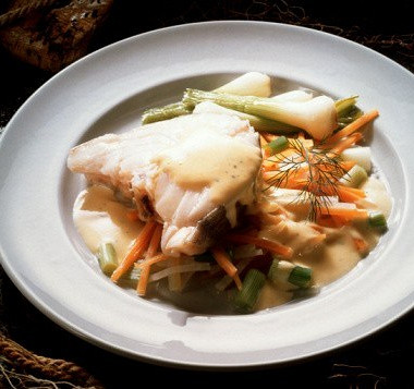 Рецепт Жареная рыба с салатом из зеленой фасоли