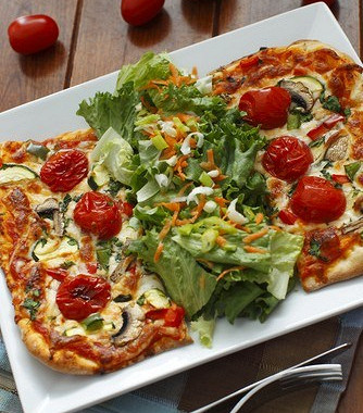 Рецепт Пицца с овощами и рисом вегетарианская