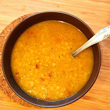 Рецепт Крем-суп из красной чечевицы с тыквой
