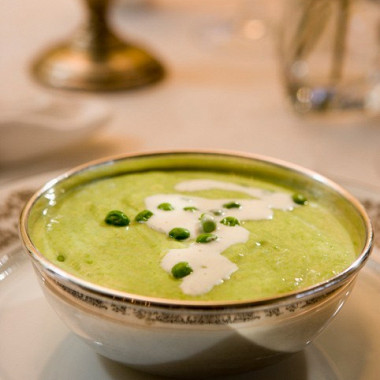 Рецепт Крем-суп из зеленого горошка и мяты