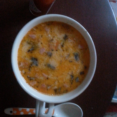 Рецепт Сырный картофельный суп с морепродуктами