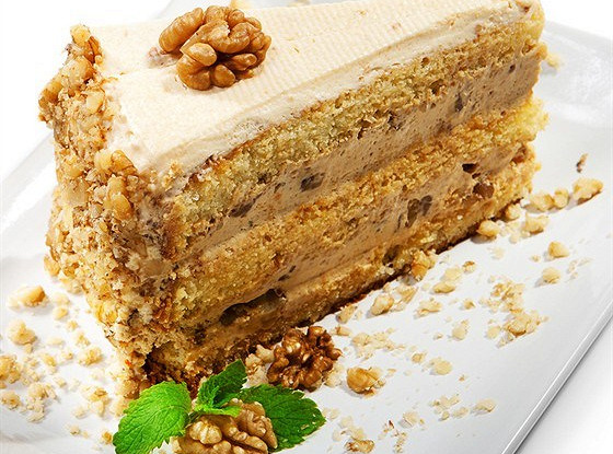 Кофейный торт с грецкими орехами