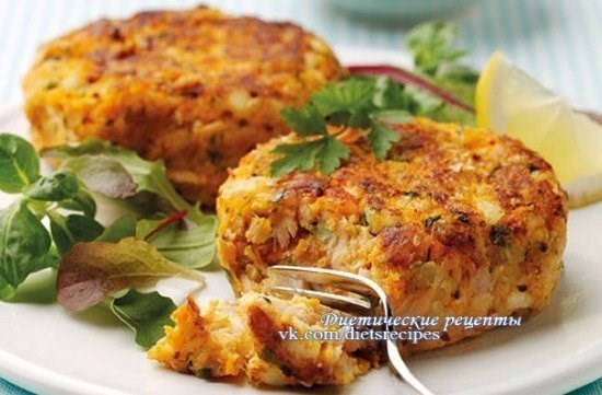 Рыбные котлеты с морковью