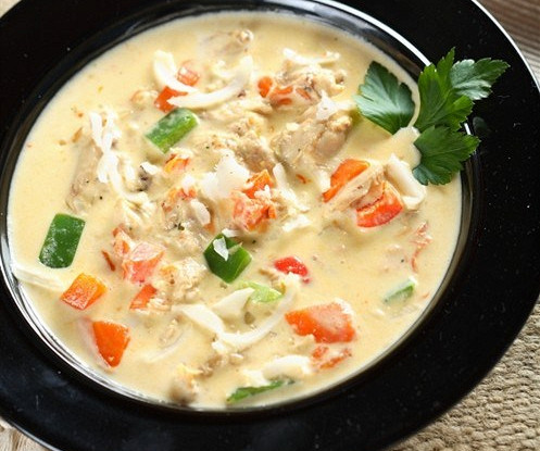Суп с грибами и курицей