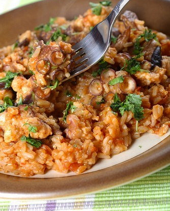 Ризотто с осьминогом (Risotto con polpo)