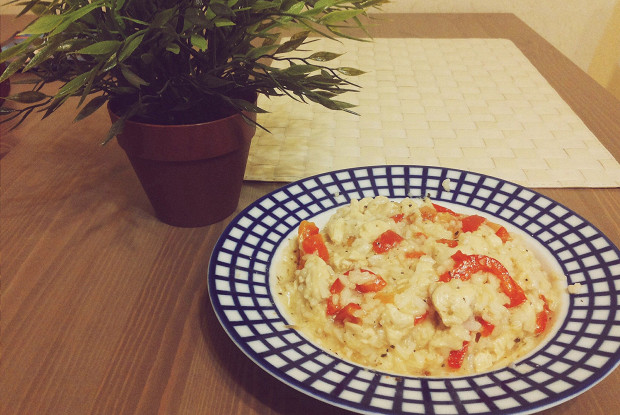 Куриное рагу с овощами и рисом