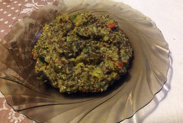 Ризотто из киноа с лесными грибами