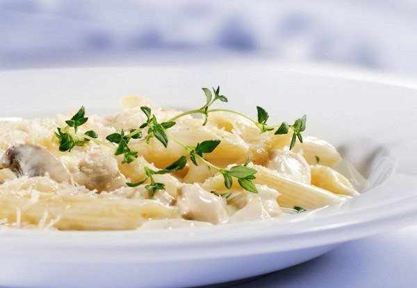 Cоус с грибами и мясным фаршем