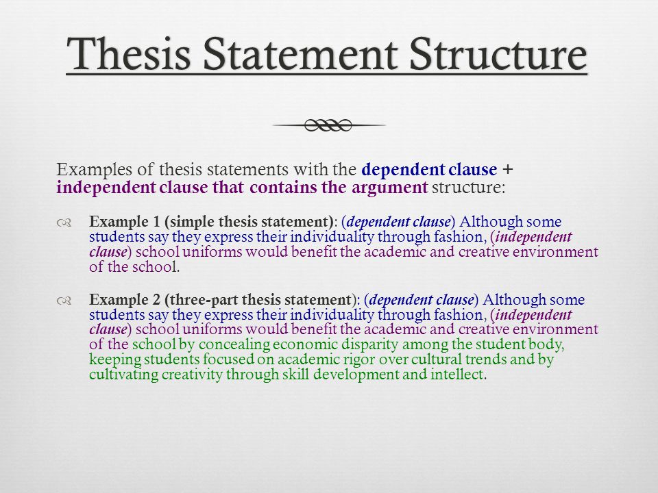 how do i write my thesis statement