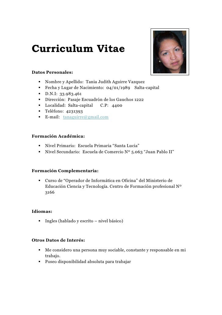 curriculo vitae